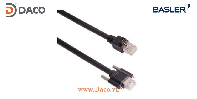 Cáp Cable GigE Cat 6, S/STP, 1x screw lock horizontal, DrC, 5 m Data Cable GigE, 5.0 m