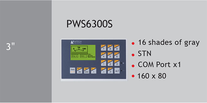 PWS6300 Màn hình cảm ứng HMI Hitech 3 Inch Mono STN LCD