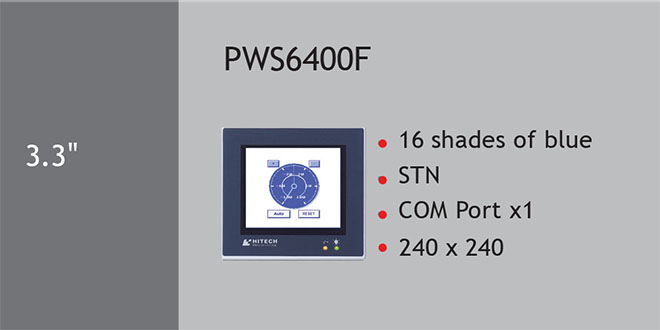 PWS6400F Màn hình cảm ứng HMI Hitech 3.3 Inch Mono STN LCD