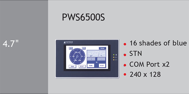 PWS6560S Màn hình cảm ứng HMI Hitech 4.7 Inch Mono STN LCD
