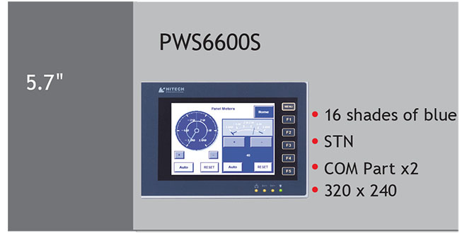 PWS6600S Màn hình cảm ứng HMI Hitech 5.7 Inch Mono STN LCD