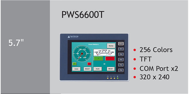 PWS6600C Màn hình cảm ứng HMI Hitech 5.7 Inch 256 Color