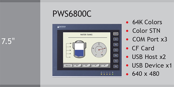 PWS6800C Màn hình cảm ứng HMI Hitech 7.5 Inch 64K Color