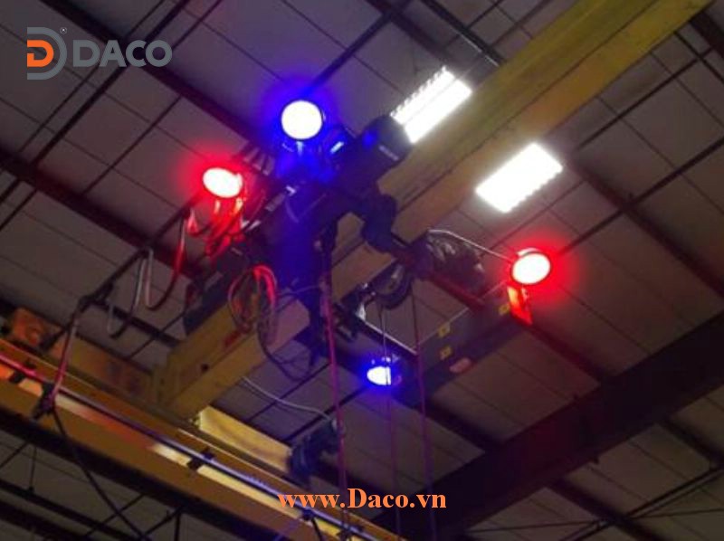 CRSZSLBL14L-140W-B Đèn báo vùng an toàn cho Cổng trục LED, Xanh Blue, Ánh sáng điểm/đường thẳng 1400lm, 9-32VDC, 140W, IP67