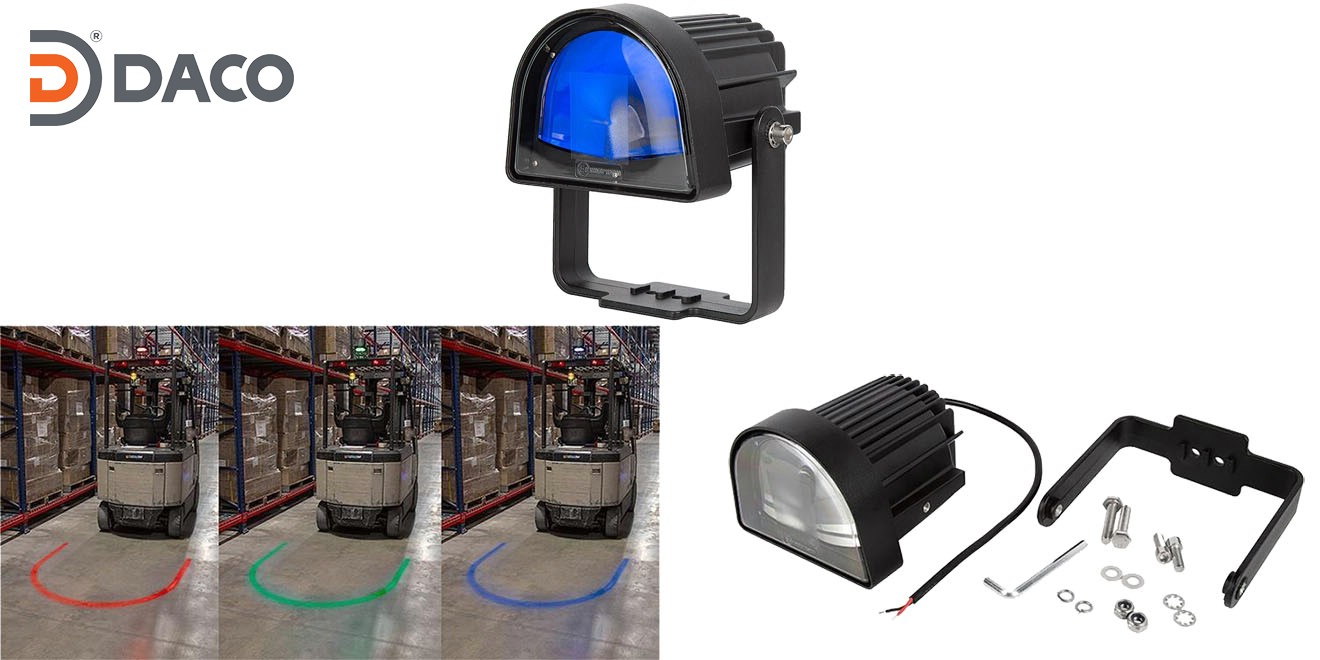 Đèn rọi vùng an toàn chữ U cho xe Forklift FLSZUL-1081M-B LED, Xanh Lam, 10-80VDC, 10W, IP67