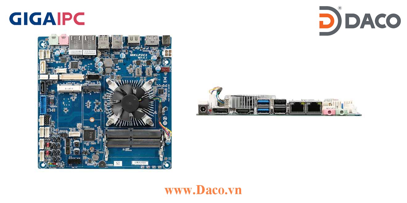 iTXL-6100B Main máy tính công nghiệp Intel® Core™ i3-7100U Processor, 2xDDR4 RAM, PCIe Slot, 2xGbE LAN, 4xCOM, 8xUSB, 2xSata 6Gb/s