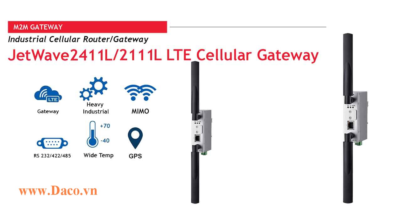 JetWave 2411L Industrial Cellular Router/Gateway