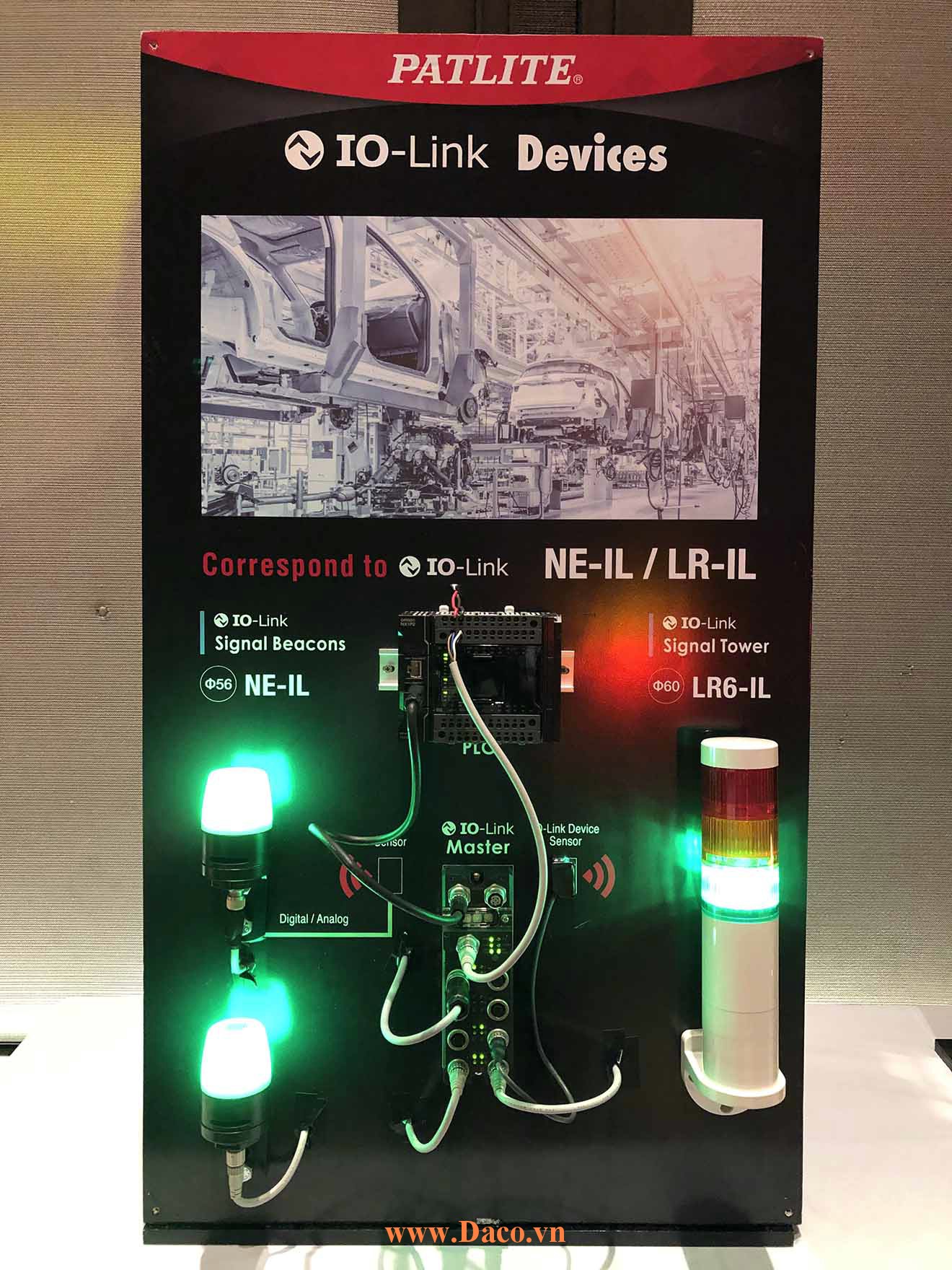 Hình ảnh thực tế sản phẩm đèn báo Patlite IoT NE-LR6-IL
