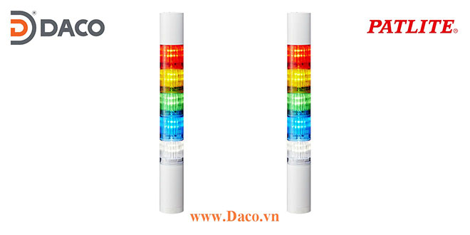 LR4-5M2WJNW-RYGBC Đèn báo hiệu tháp Patlite Φ40 Bóng LED 5 tầng IP65