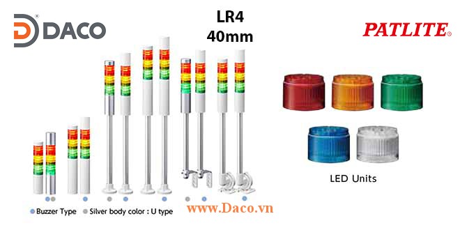 LR4-E-R-Y-G-B-C Module tầng màu đèn tháp Φ40 LR4 Patlite