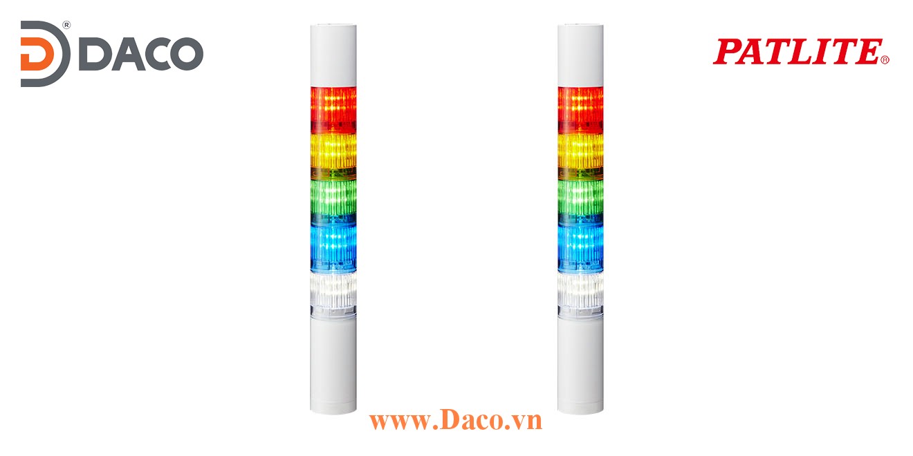 LR5-502WJNW-RYGBC Đèn tháp Patlite Φ50 Bóng LED 5 tầng IP65