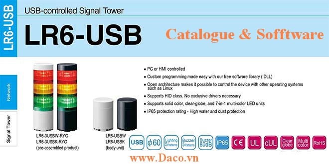 LR6-USB Catalogue Software - Tài liệu & Phần mềm lập trình đèn tháp USB Patlite