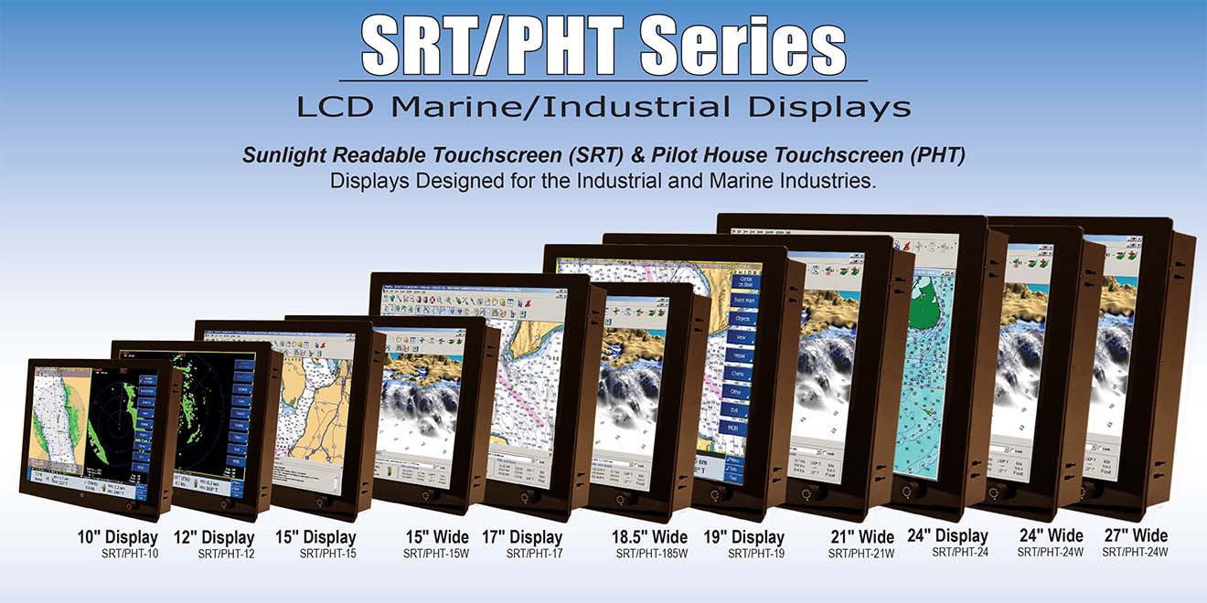 Marine LCD-SRT-PHT Màn hình cảm ứng hiển thị công nghiệp hàng hải Seatronx