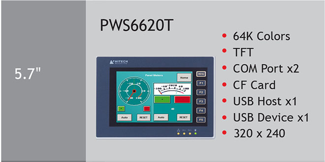 PWS6620T Màn hình cảm ứng HMI Hitech 5.7 Inch 64K Color