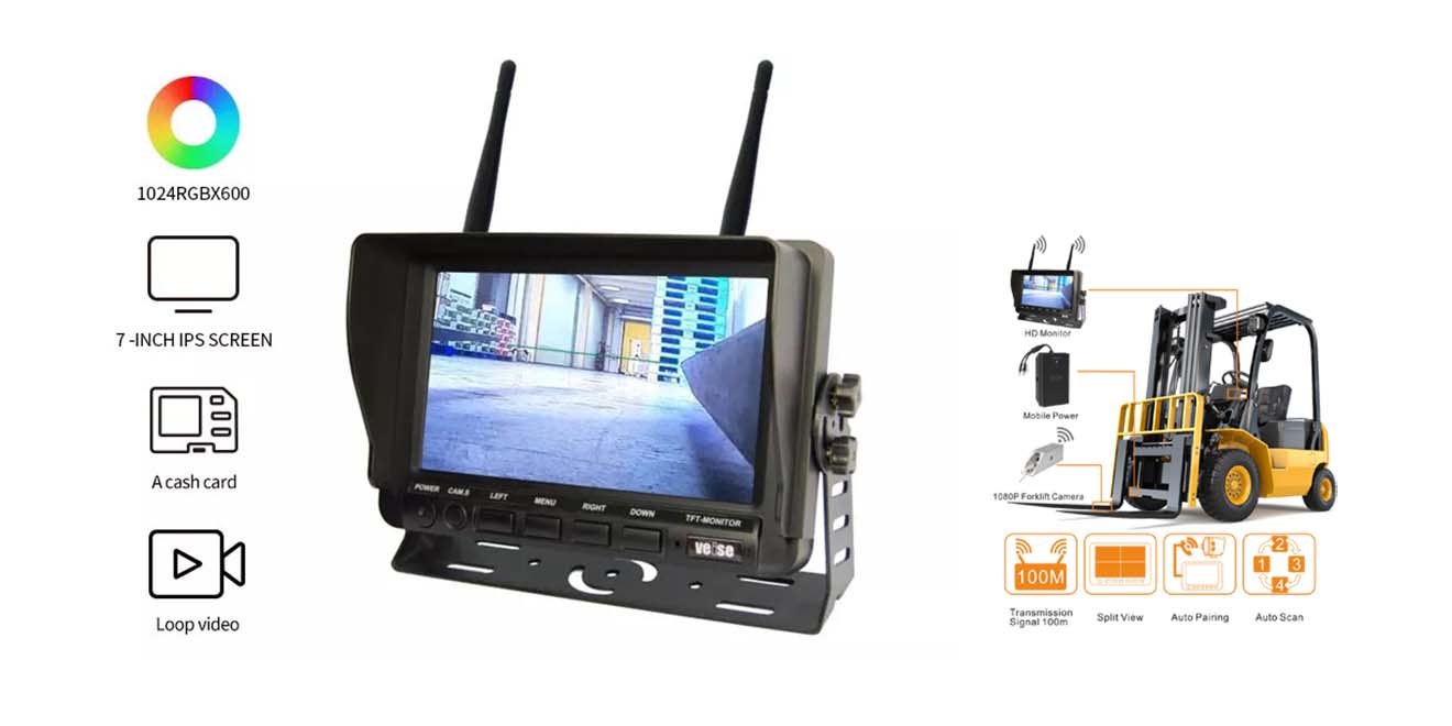 Màn hình Camera không dây DCMWHD-774HD 7 Inch 1080P 1/2/3/4 kênh Ghi hình Max 256GB