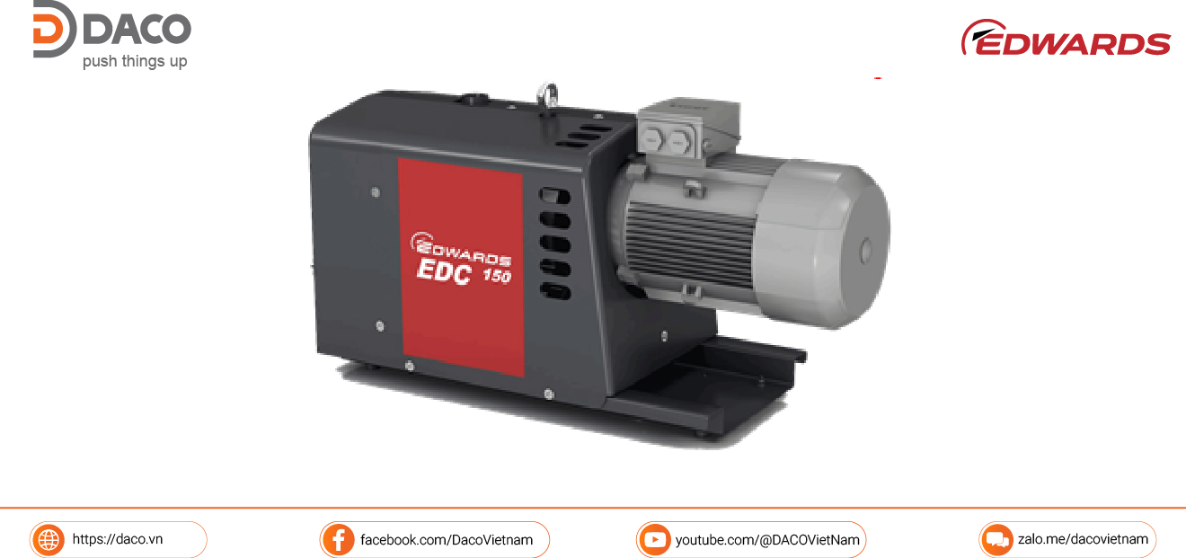 EDC 150 Bơm hút chân không khô trục vít công nghiệp Edwards