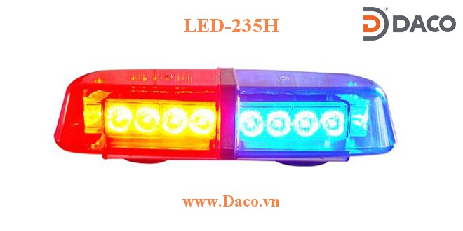 LED-235H2 Đèn hộp ngắn cảnh báo xe ưu tiên LED Light Bar LED-235H2 dài 30cm, nam châm hút dính, tẩu nguồn