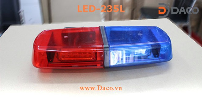 LED-235L Đèn hộp ngắn cảnh báo xe ưu tiên LED Light Bar LED-235L dài 30cm, nam châm hút dính, tẩu nguồn