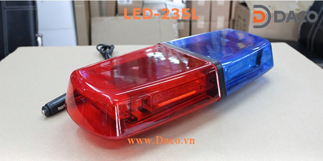 LED-235L Đèn hộp ngắn cảnh báo xe ưu tiên LED Light Bar LED-235L dài 30cm, nam châm hút dính, tẩu nguồn
