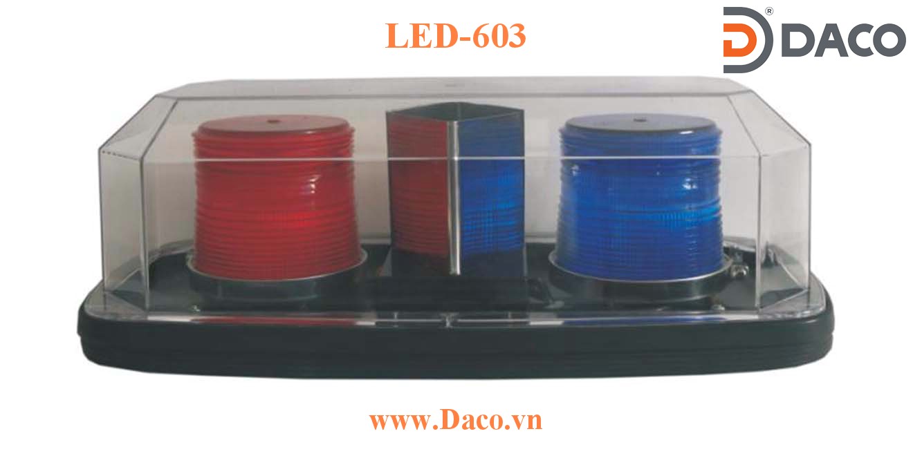 LED-603 Đèn hộp ngắn cảnh báo xe ưu tiên LED Light Bar LED603 dài 40cm, nam châm hút dính, tẩu nguồn