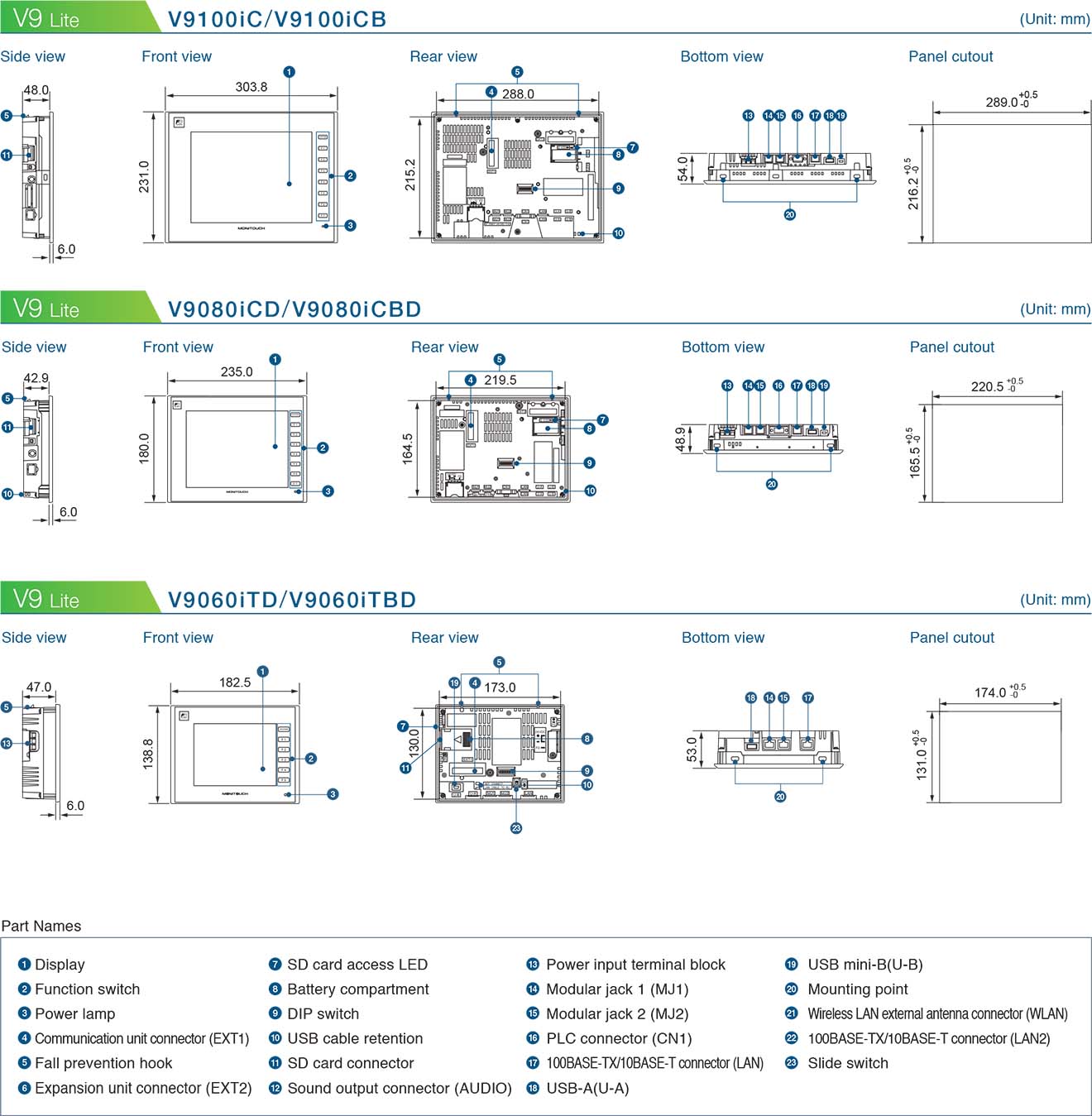 Màn hình cảm ứng HMI Fuji V9 Lite 5.7-8.4-10.4 Inch Màu