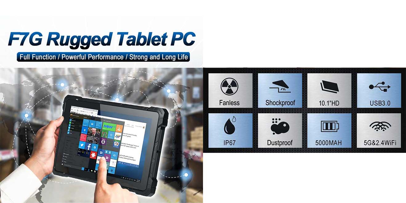 Máy tính bảng công nghiệp Rugged Tablet F7G Plus-N4120 10.1