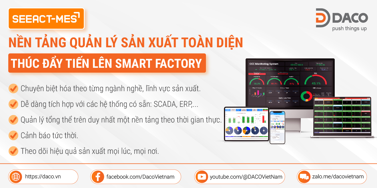 SEEACT-MES hệ thống quản lý sản xuất chuyên sâu & toàn diện #01 Việt Nam