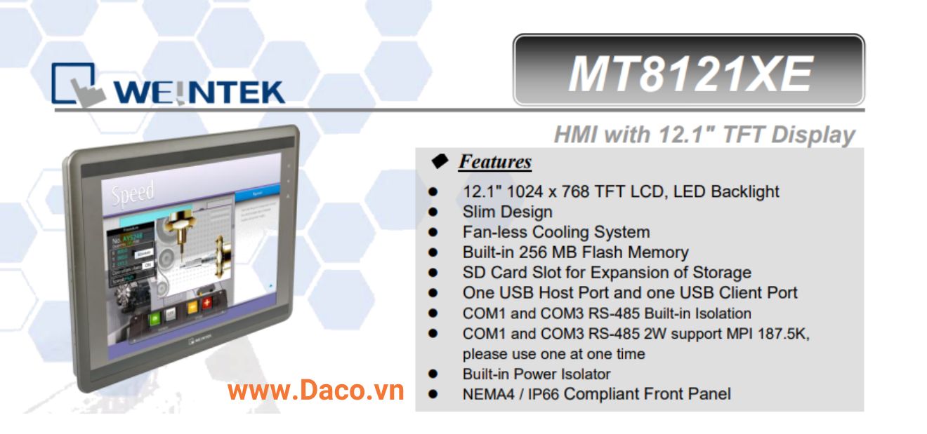 Màn hình HMI Weintek MT8121XE | DACO Việt Nam