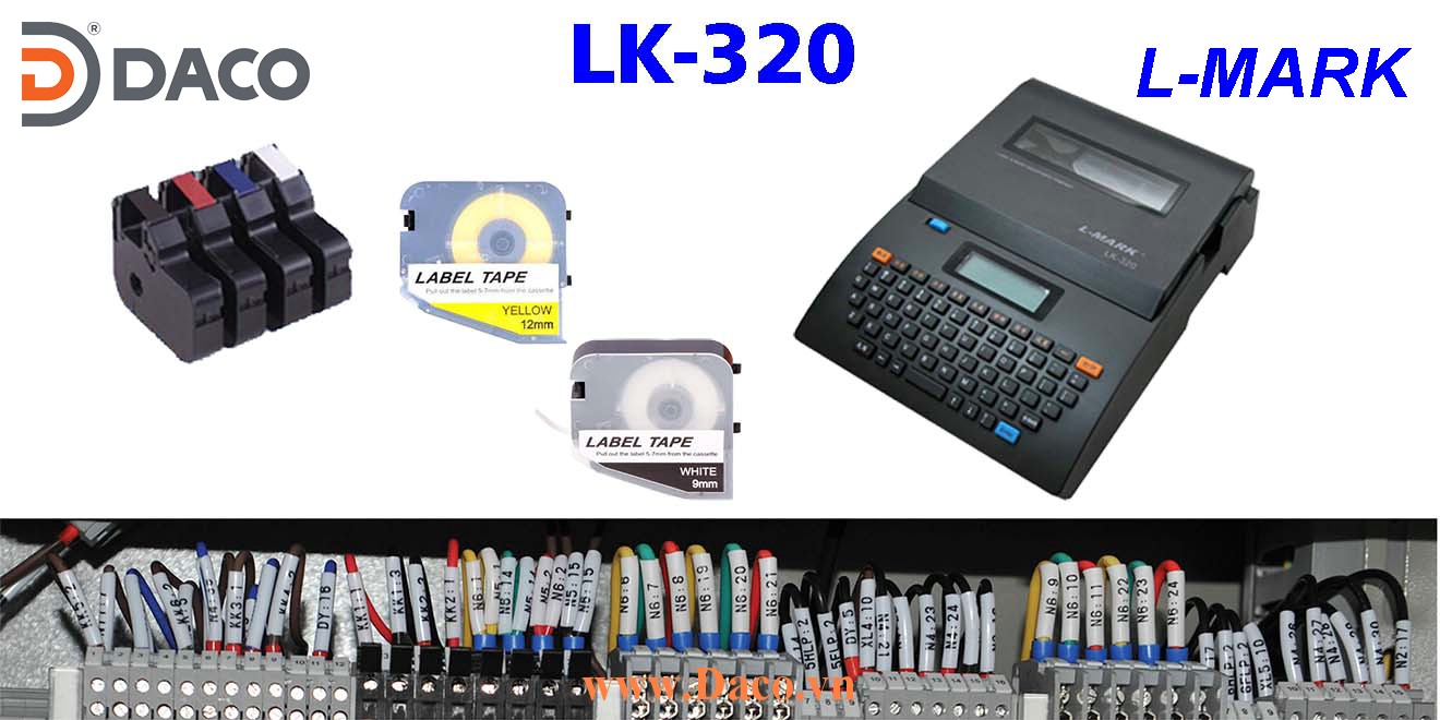 LK320 Máy in ống lồng đầu cốt bàn phím Qwerty Lmark
