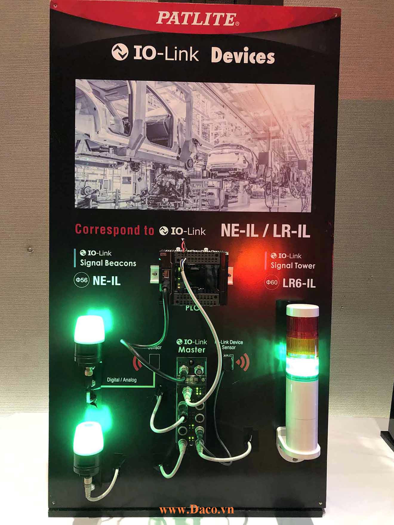 Hình ảnh thực tế sản phẩm đèn báo Patlite IoT NE-LR6-IL