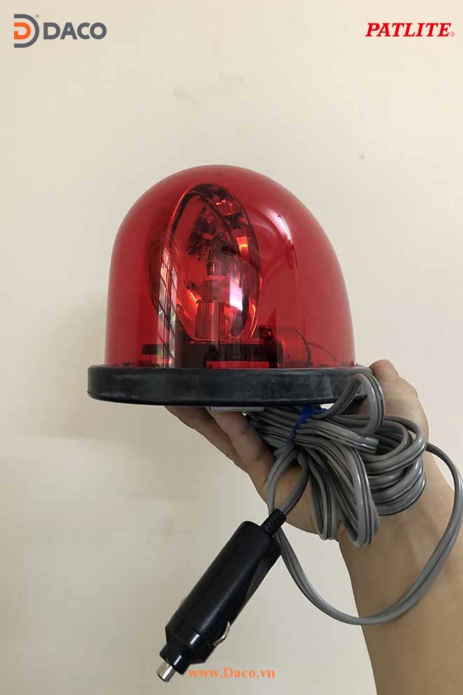 HKFM-101-R Hình ảnh thực tế Đèn quay chuyên dụng xe ưu tiên Nam châm hút dính, tẩu nguồn Patlite