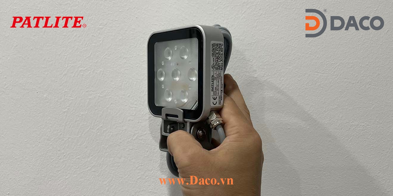 CLN-24A-CD-PT Đèn LED chiếu sáng máy công cụ chống dầu Patlite Bóng LED Dài Vuông 85mm IP66G/67G/69K