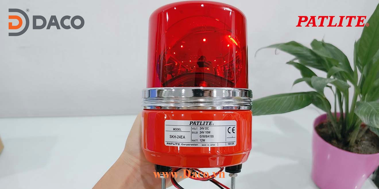 SKH-24EA-R Hình ảnh thực tế Đèn quay chuyên dụng canh báo tín hiệu cho xe nâng Patlite