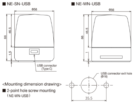 Thông số chi tiết đèn NE-USB