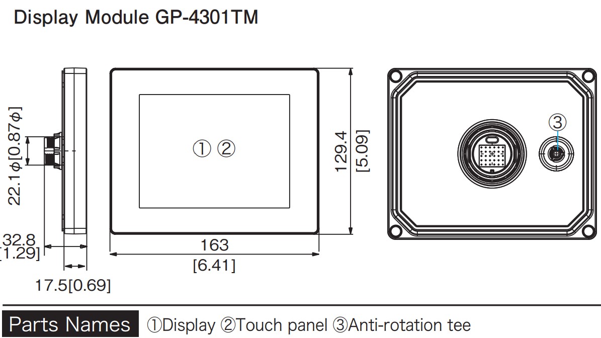 màn hình cảm ứng PFXGM4301TAD (hay GP-4301TM) - HMI PROFACE 3.5 inch