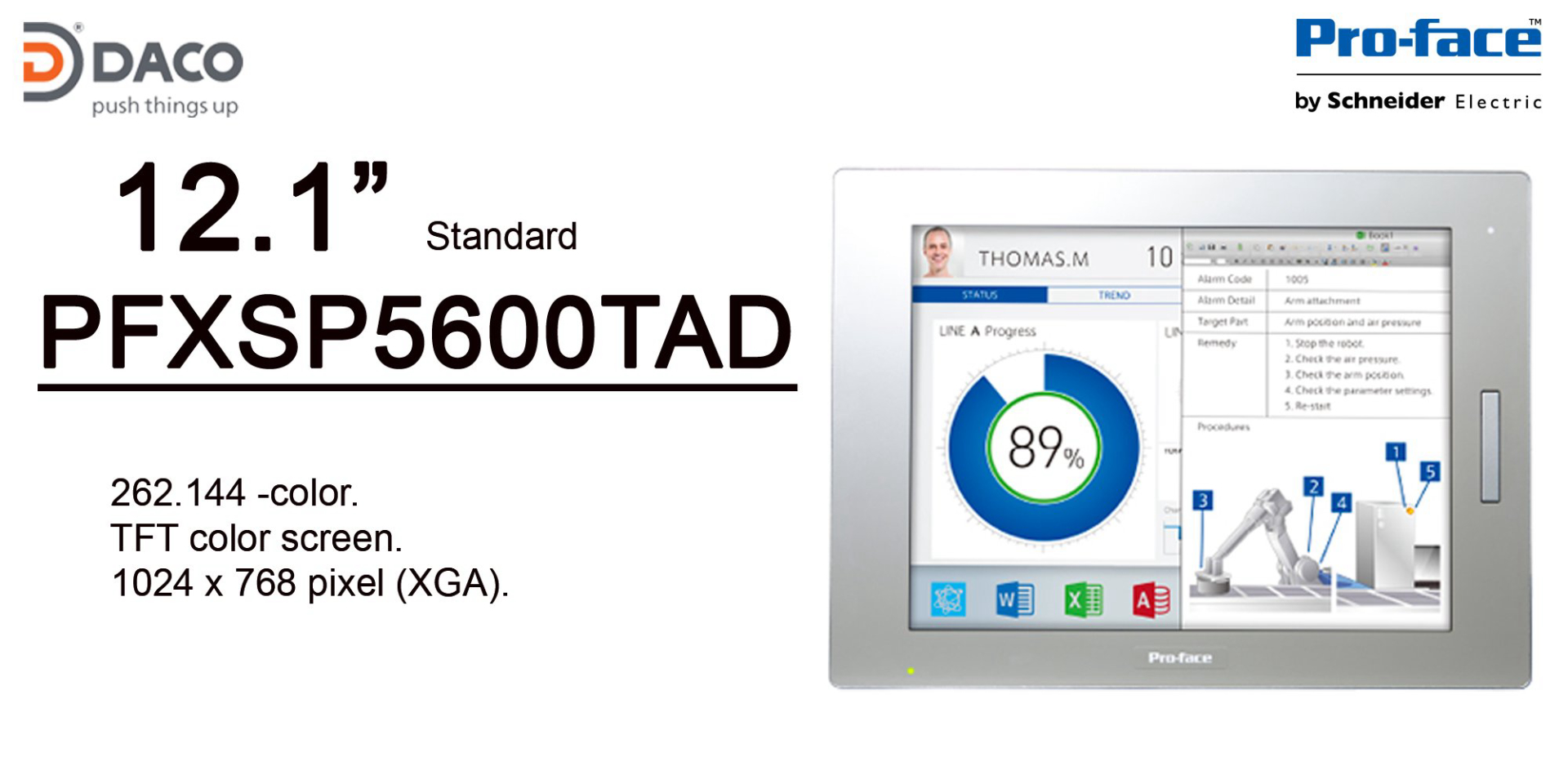 PFXSP5600TAD (SP5600TAD) (SP-5600TA) Màn hình cảm ứng HMI Proface 12.1 Inch Màn hình màu Series SP5000