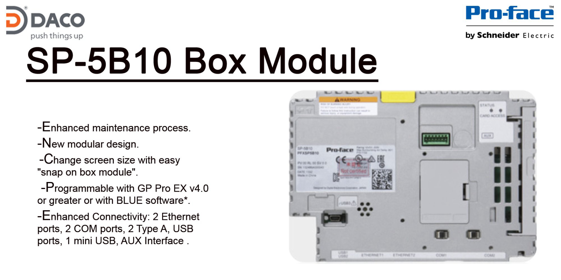 PFXSP5B10 (SP5B10) (SP-5B10) Box Module tiêu chuẩn cho dòng màn hình cảm ứng HMI Proface Series SP5000
