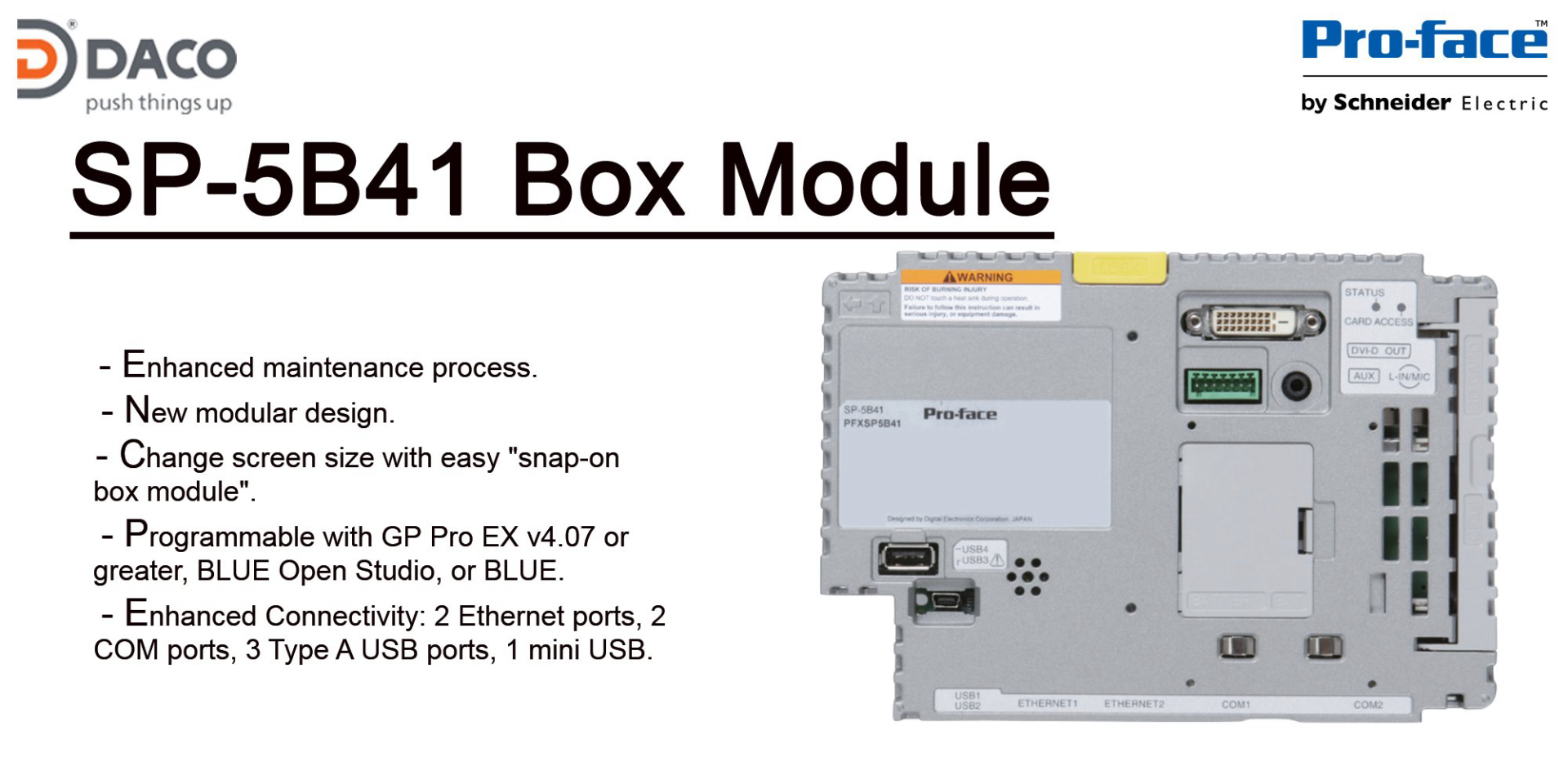 PFXSP5B41 (SP5B41) (SP-5B41) Box Module tiêu chuẩn cho dòng màn hình cảm ứng HMI Proface Series SP5000