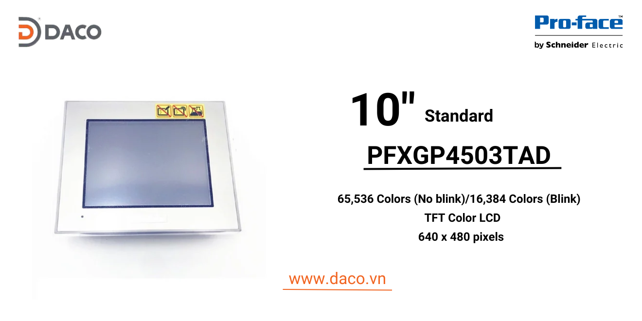 PFXGP4503TAD Màn hình cảm ứng HMI Proface GP4500 10 inch RS232, RS485, LAN