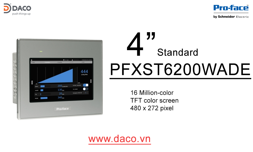 PFXST6200WADE (ST 6200WAD) (ST-6200WA) Màn hình cảm ứng HMI Proface 4 Inch Màn hình màu Series ST6000