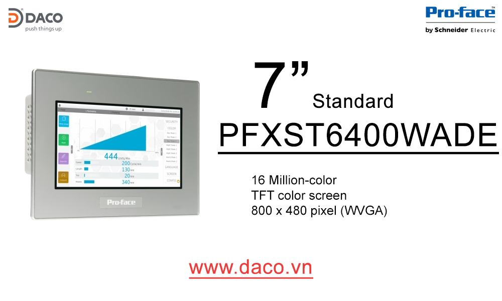 PFXST6400WADE (ST 6400WAD) (ST-6400WA) Màn hình cảm ứng HMI Proface 7 Inch Màn hình màu Series ST6000