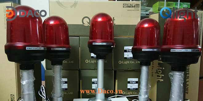 Q100LP-110/220-R-SZ24 Hình ảnh thực tế Đèn báo hiệu Qlight Hàn Quốc
