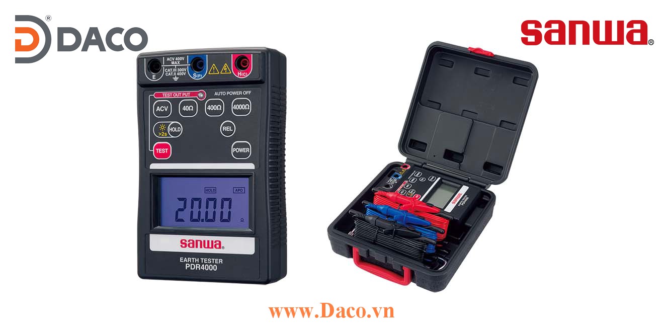 Đồng hồ đo điện trở đât Sanwa PDR4000