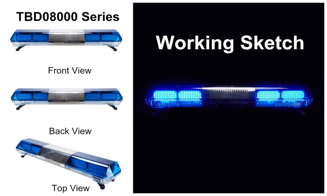 TBD080000 Đèn LightBar dài xe ưu tiên Senken 1200/1300/1600/1800*315*215mm