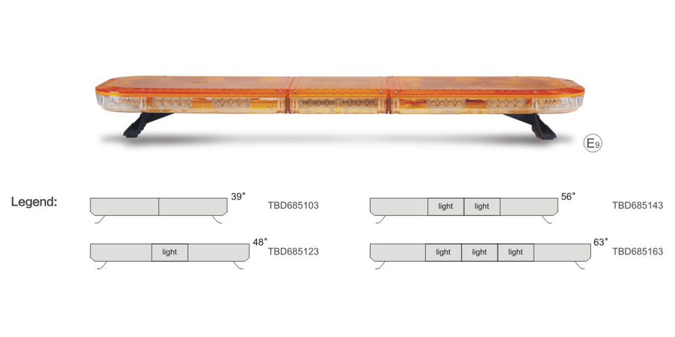 TBD680000 Đèn LightBar dài xe ưu tiên Senken 1000/1200/1400/1600*338*121mm