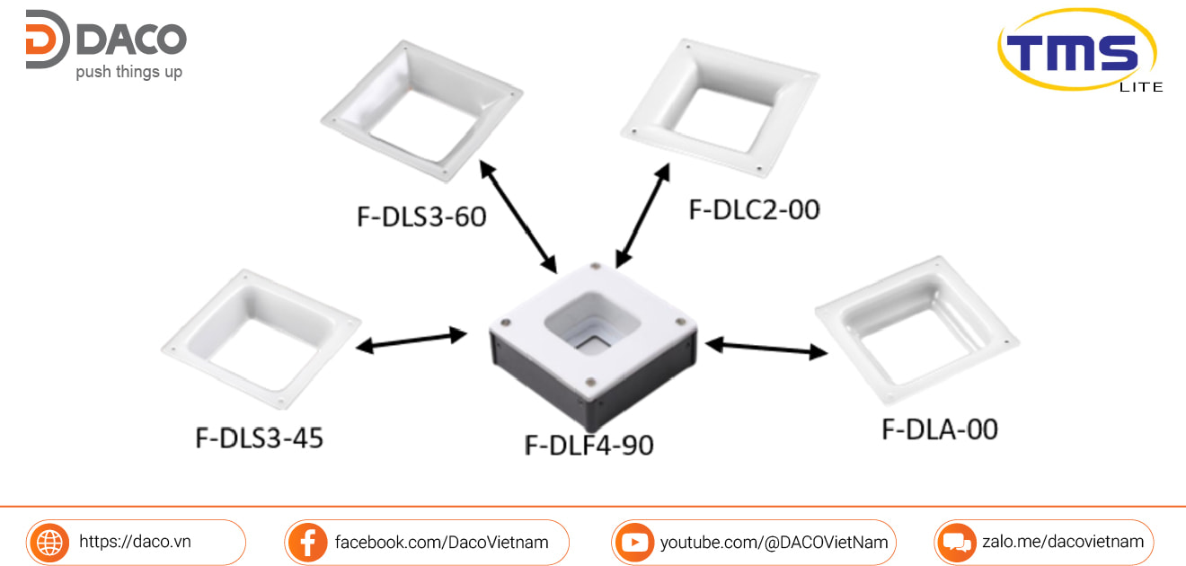 F-DXX (vuông) Series đèn chiếu sáng khuếch tán TMS Lite