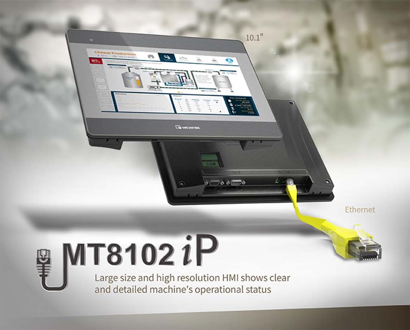 MT8102iP Màn hình cảm ứng HMI Weintek MT8000iP 10 Inch Màu RS232, RS422, RS485, LAN
