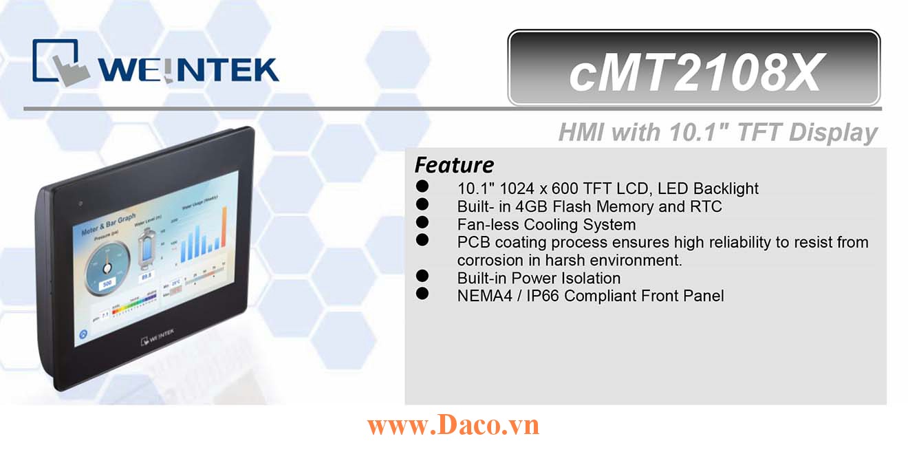 cMT2108X Màn hình cảm ứng HMI Weintek cMT 10.1 TFT Màu
